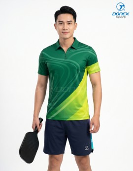 Áo thể thao nam MC-9166-31-01 Xanh lục bảo phối trắng